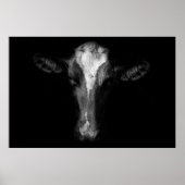 Poster Fermes | Tête de vache B&W (Devant)