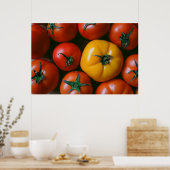 Poster Fermes | Tomates rouges et jaunes brillantes (Cuisine)