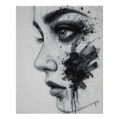 Poster Fermeture Abstraite des yeux (Devant)