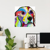 Poster Fermeture beagle (Bureau à domicile)