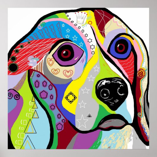 Poster Fermeture beagle (Devant)