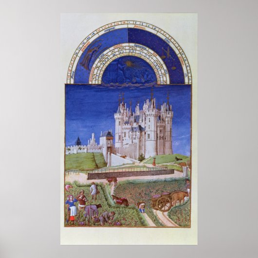 Poster Fermeture de septembre : récolte de raisins (Devant)