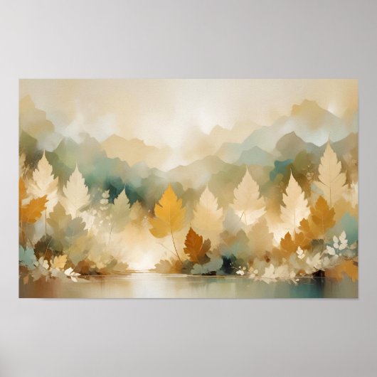 Poster Fermeture des feuilles Calme Tranquille saison nat (Devant)
