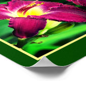 Poster Fermeture quotidienne de la fleur Abstraite (Coin)