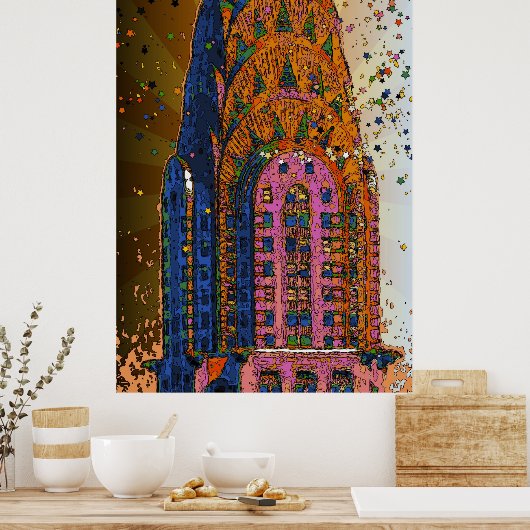 Poster Fermeture supérieure du bâtiment Chrysler #1 (Cuisine)