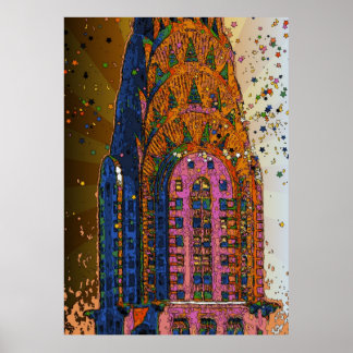 Poster Fermeture supérieure du bâtiment Chrysler #1