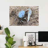Poster Fermez-vous ! ! Crabe Fiddler (Bureau à domicile)