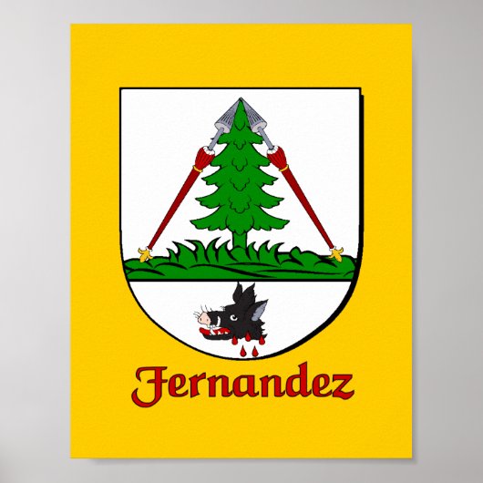 Poster Fernandez Family Shield Print (Devant)