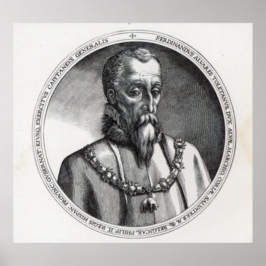 Poster Fernando Alvarez de Toledo, 3e duc d'Alba (Devant)