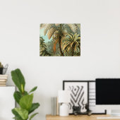 Poster Ferns Palm Tree Antiquité Botanique Ferns Art (Bureau à domicile)
