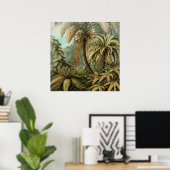 Poster Ferns Palm Tree Antiquité Botanique Ferns Art (Bureau à domicile)