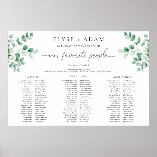 Poster Ferras Greenery 3 Banquet Planche à mousse (Devant)