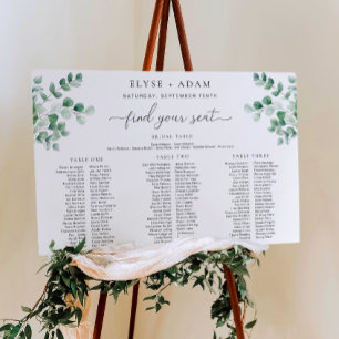 Poster Ferras Greenery 3 Banquet Seating Chart Foam Board