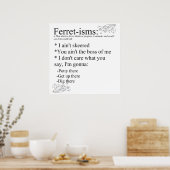 Poster Ferret-isms & Sayings Imprimer (Cuisine)