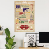 Poster Ferris Bueller (Bureau à domicile)