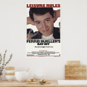 Poster Ferris Buellers Day Off 1986 règles de loisirs (Cuisine)