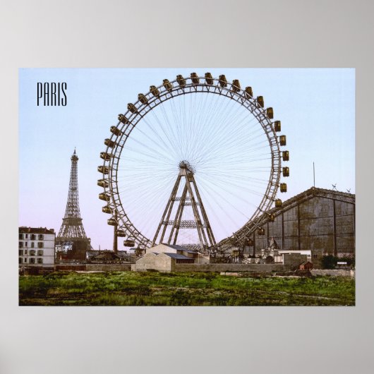 Poster Ferris Wheel à Paris (1900) (Devant)