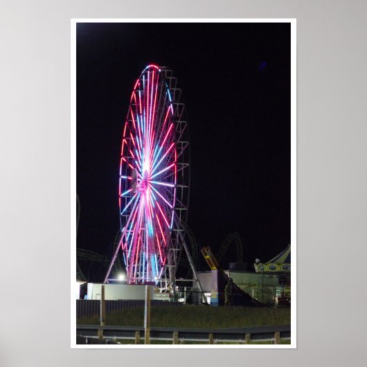 Poster Ferris Wheel at Night (Devant)
