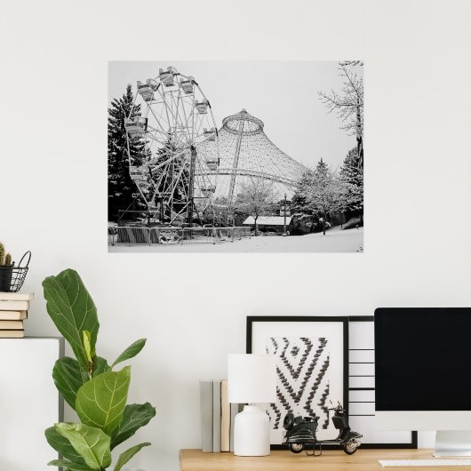 Poster FERRIS WHEEL et R F P PAVILION - SPOKANE (Bureau à domicile)