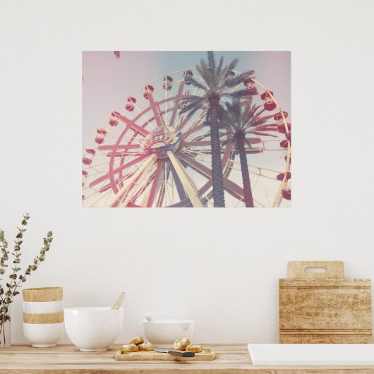 Poster Ferris Wheel & Palms (Cuisine)