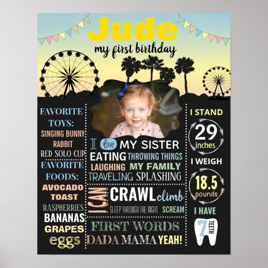 Poster Ferris wheel Palms festival de musique tropicale (Devant)