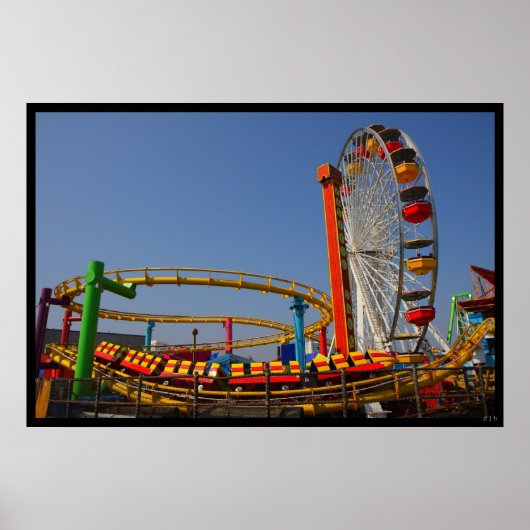 Poster Ferris Wheel & Rollercoaster (Devant)