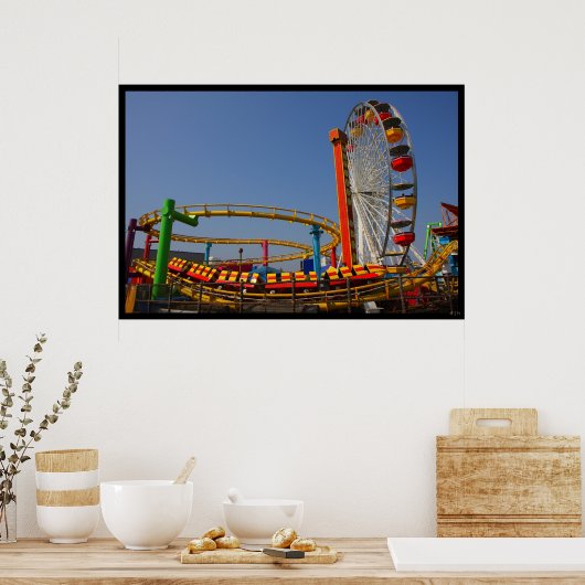 Poster Ferris Wheel & Rollercoaster (Cuisine)
