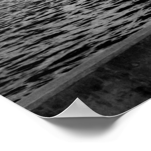 Poster Ferry à Seattle - noir et blanc (Coin)