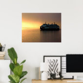 Poster Ferry et brouillard (Bureau à domicile)