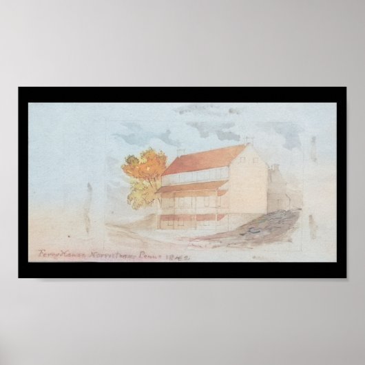 Poster Ferry House Norristown PA 1842 Imprimer (Devant)