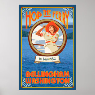 Poster Ferry pour femme - Bellingham, Washington