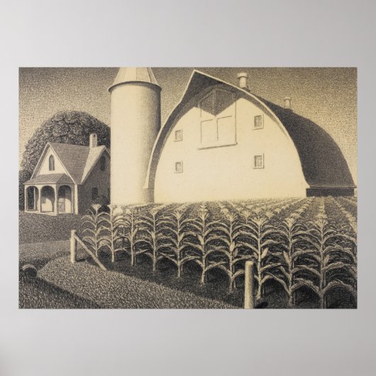 Poster Fertility, Iowa par Grant Wood (Devant)