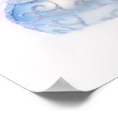 Poster Festif boules de Noël en argent sur la neige (Coin)