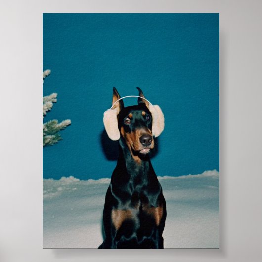 Poster Festif Doberman (Devant)