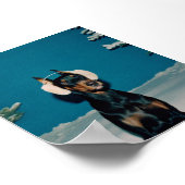 Poster Festif Doberman (Coin)