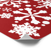 Poster Festif Fête Rouge sapin Noël Motif (Coin)