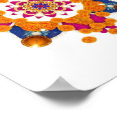 Poster Festif Marigold & Diya Rangoli Wall Art (Coin)