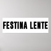 Poster festina lente (Devant)