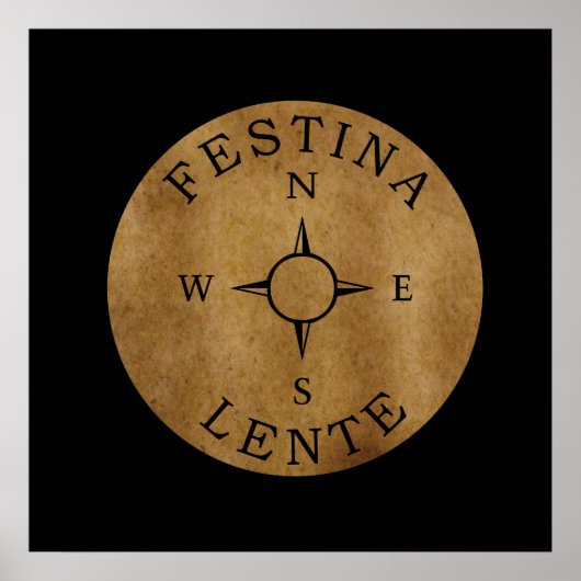 Poster festina lente (Devant)