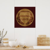Poster Festina lente (Cuisine)