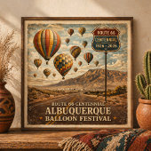 Poster Festival de Ballons d'Albuquerque Route 66