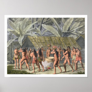 Poster Festival de danse des Indiens de Camacani, Brésil,
