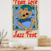 Poster Festival de Jazz, Peace Love, Rasta Man (Cuisine)