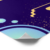 Poster Festival de la Moon Bleue-Jaune à la mi-automne (Coin)