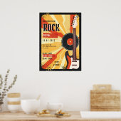 Poster Festival de musique rock flyer Faire-part (Cuisine)