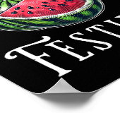 Poster Festival de pastèque 2025 Melon Fruits Vacances d' (Coin)