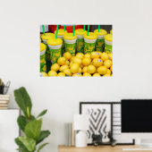 Poster Festival Lemonade Stand Lemons and Tall Drink Cups (Bureau à domicile)