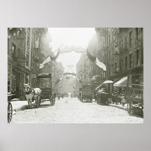 Poster Festival religieux de Mott Street, 1908 (Devant)