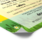 Poster Festival Rustique moderne Menu Mariage de mariage (Coin)