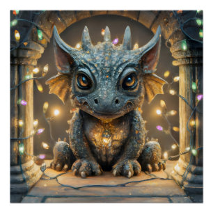Poster Festivals Lumières Chibi Gargoyle Dragon